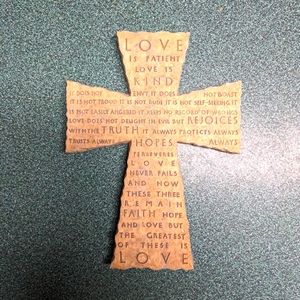 Wall cross with Scripture